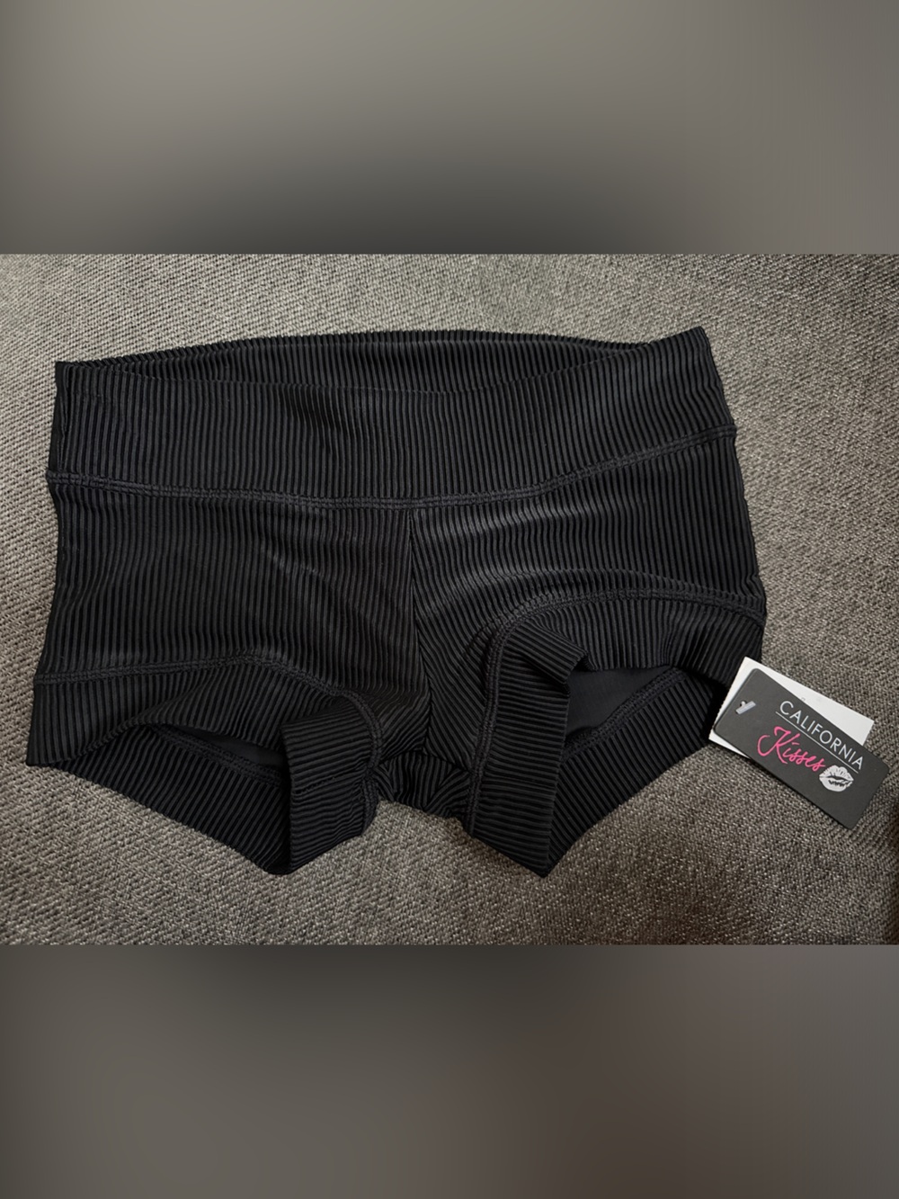 California Kisses Black Ribbed Mini Skirt